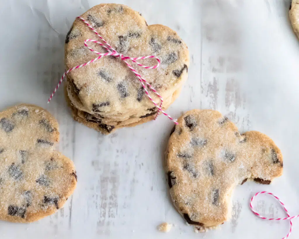 Chocolate-Chocolate Chip Scottish Biscuit Shortbread Cookies