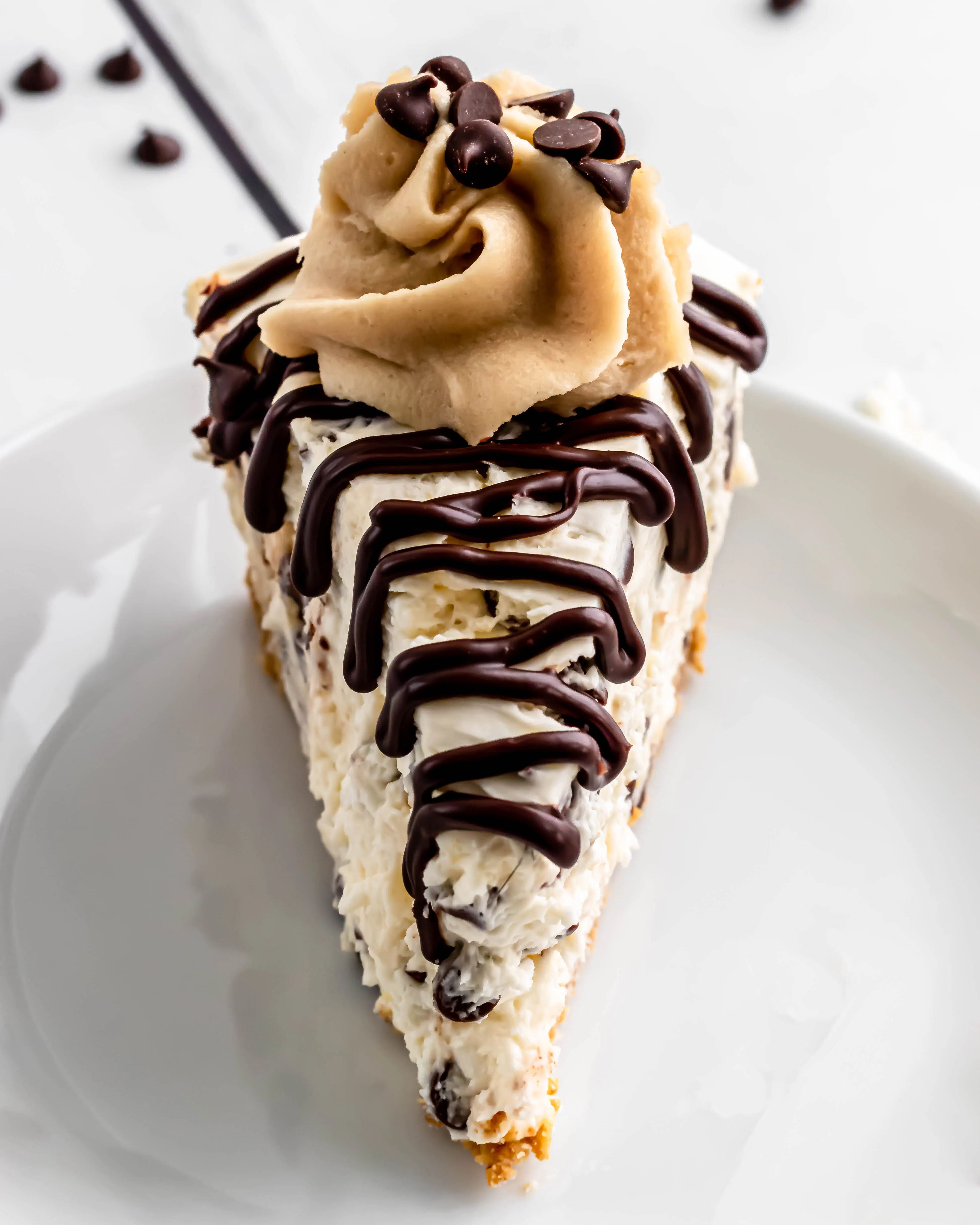 Cookie dough cheesecake slice