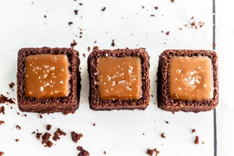 chocolate and salted caramel squares