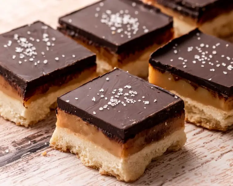 caramel shortcake slice