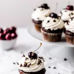 Black Forest Cupcakes with Cherry Filling