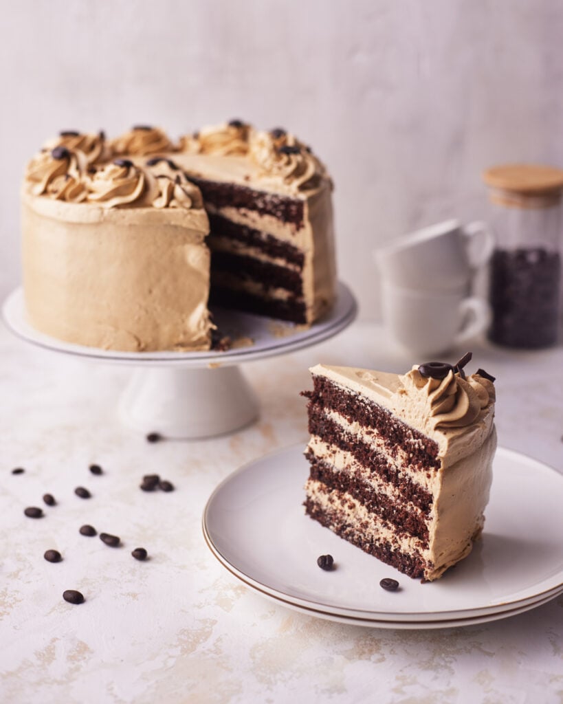 Chocolate Espresso Cake With Silky Espresso Buttercream | Bonni Bakery