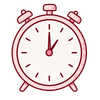 Clock icon for planning recipe timing.