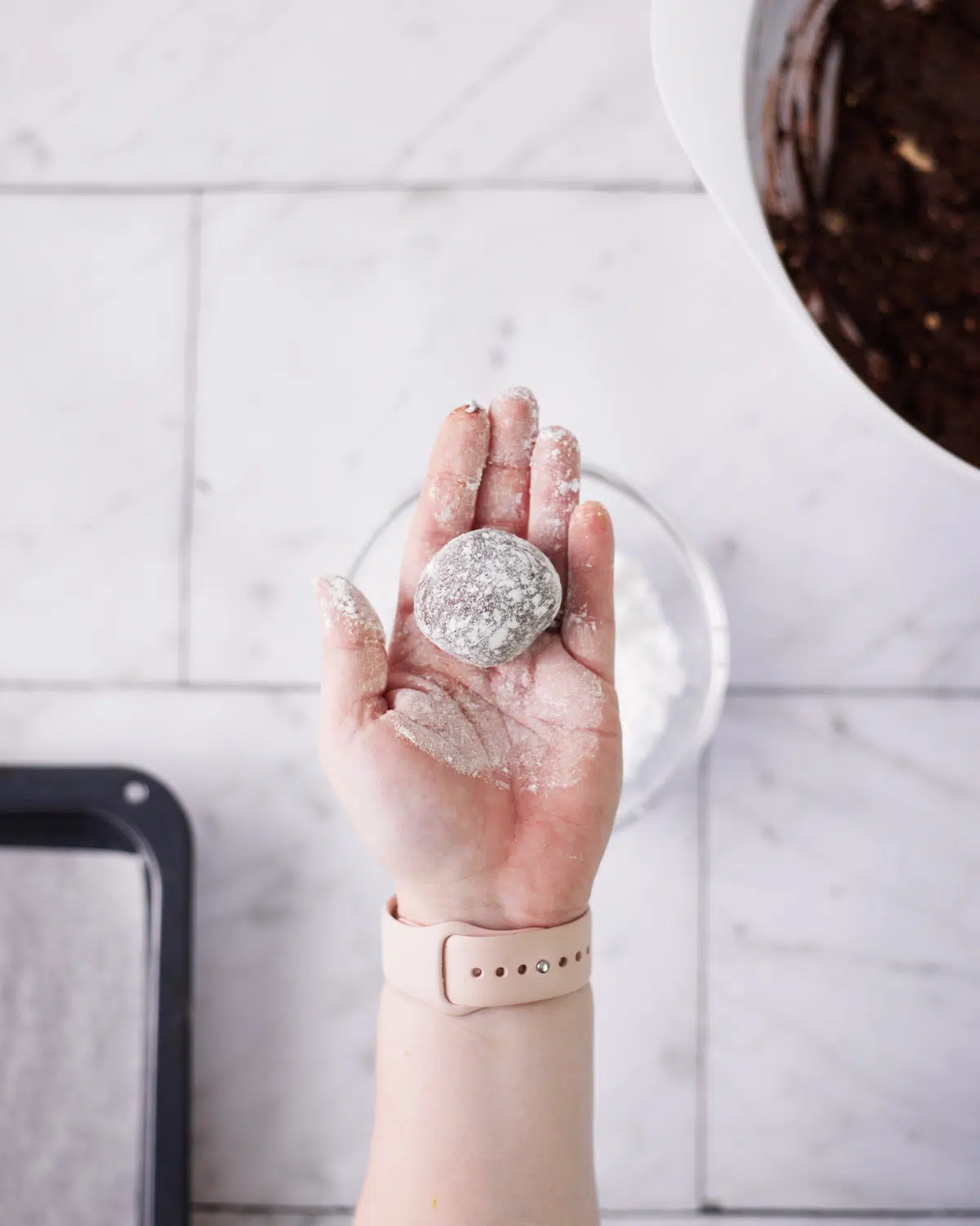 rolled scottish truffle chocolate ball.