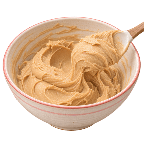 Maple cream in a bowl that got too thick.