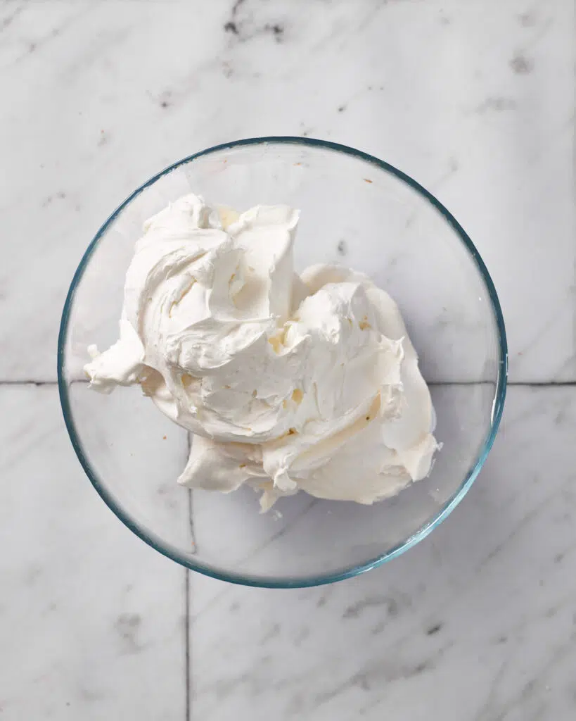 whipped heavy cream for biscoff cheesecake.