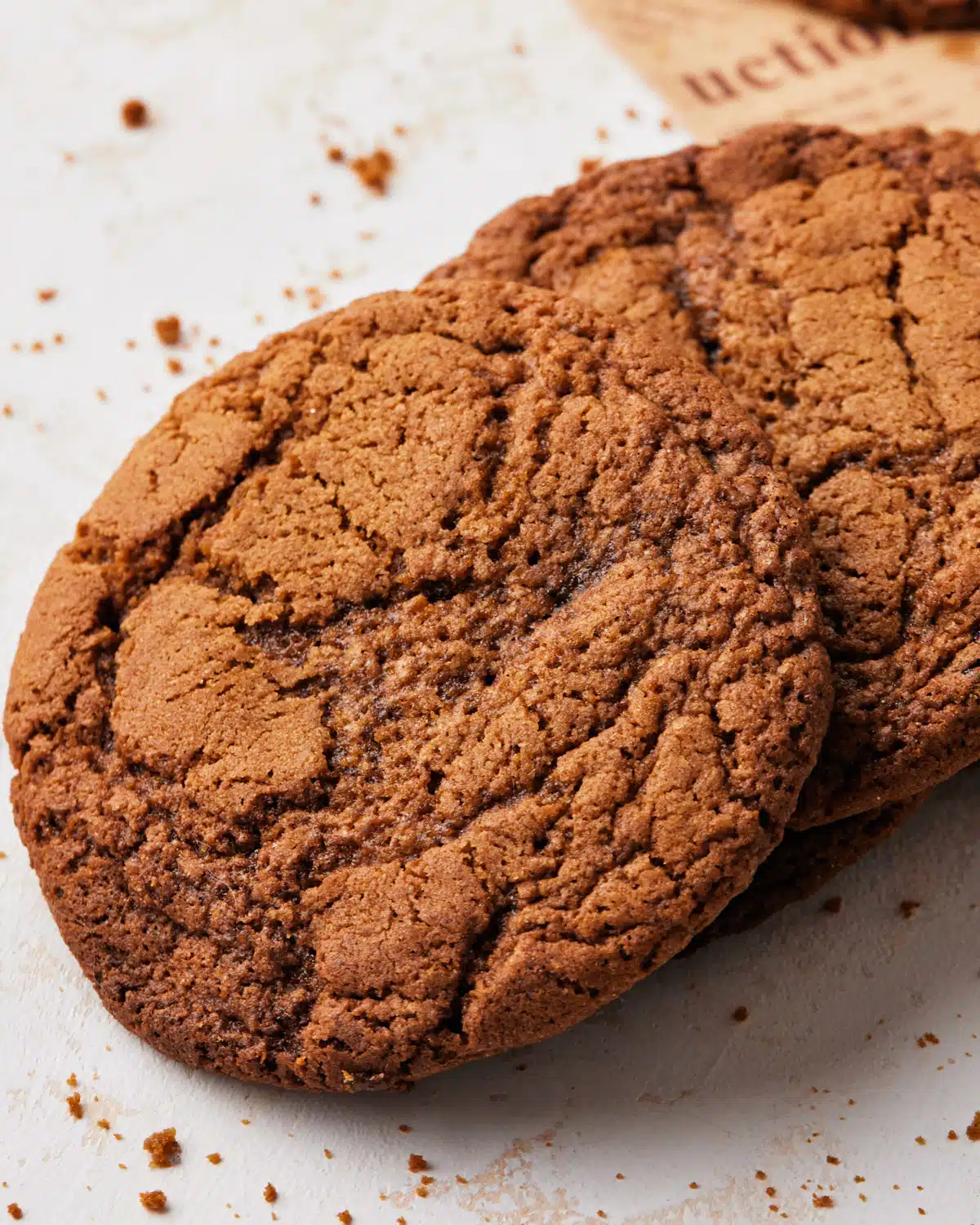 close up of coffee cookies
