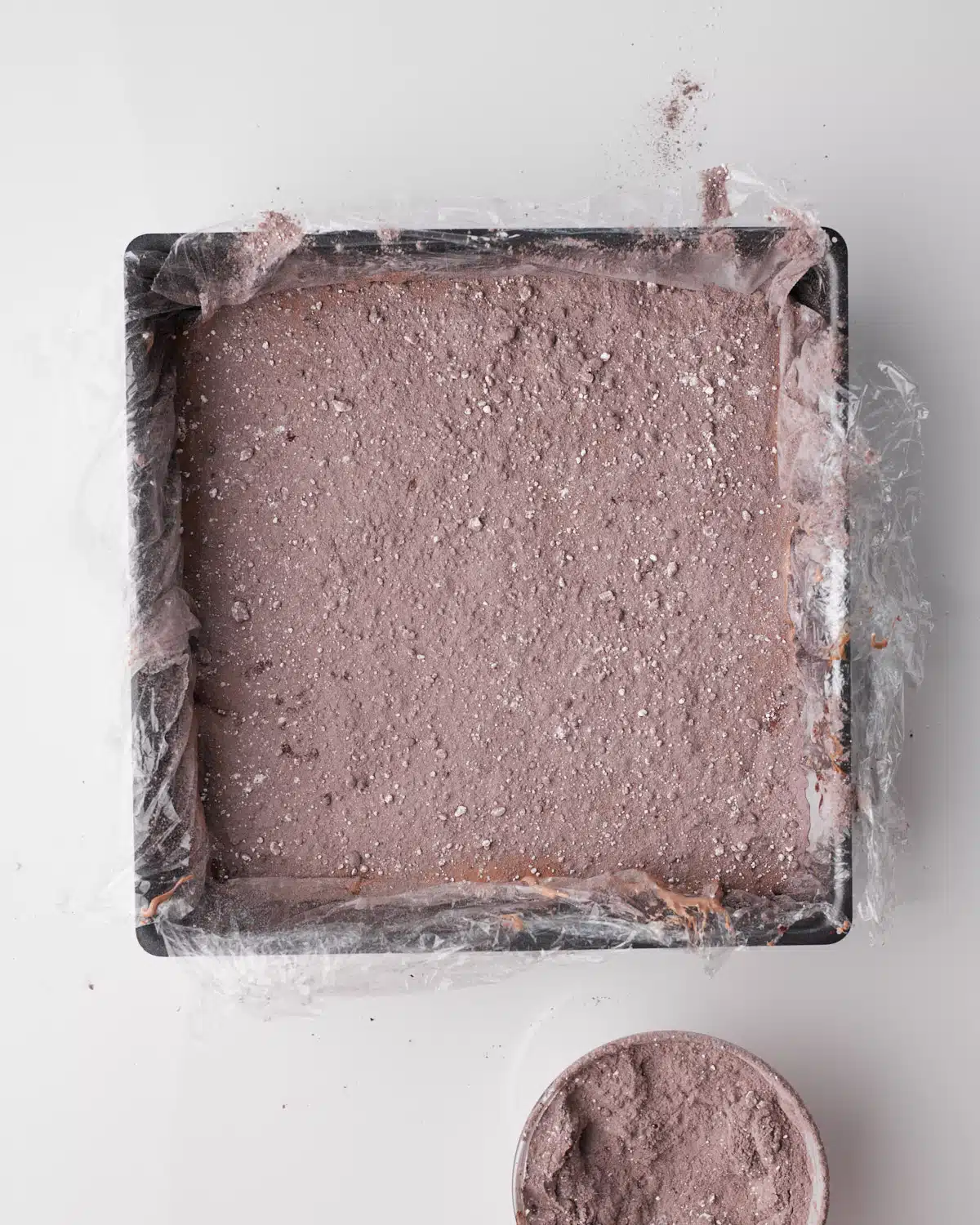 chocolate marshmallow with powdered coating on top. 