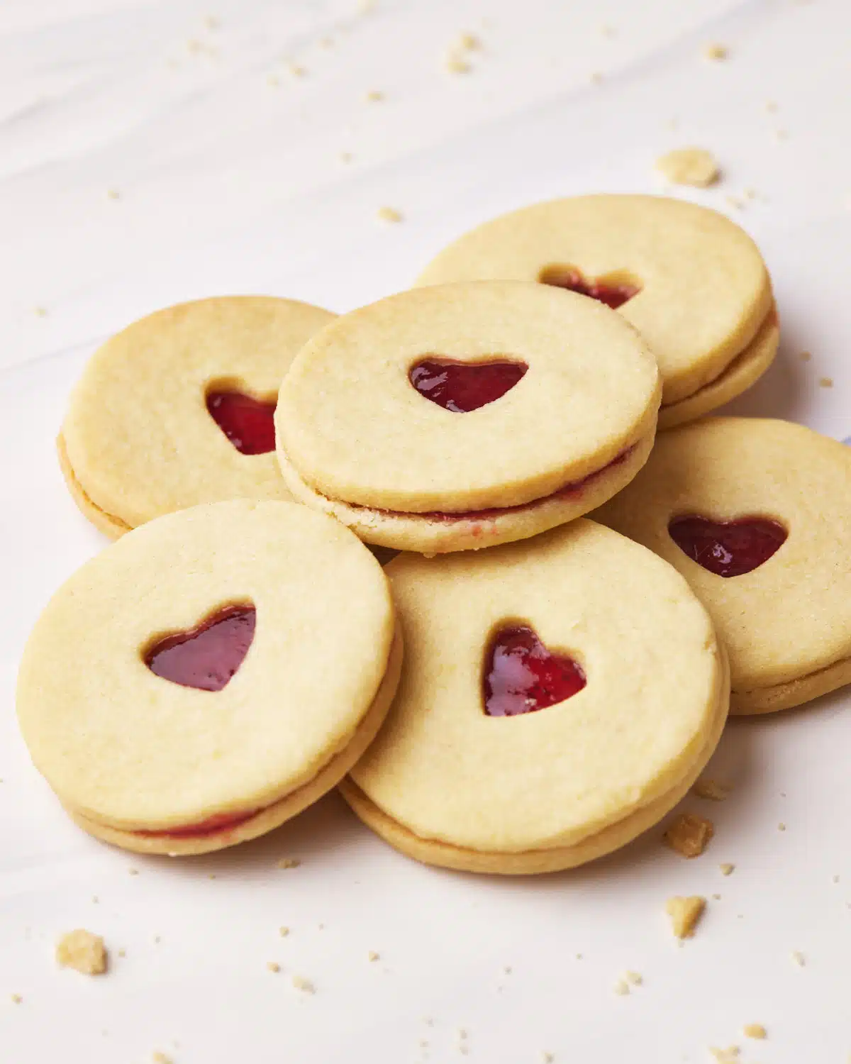 Pile of homemade jammie dodgers. 