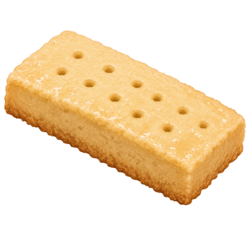 troubleshooting image showing traditional shortbread that looks greasy.