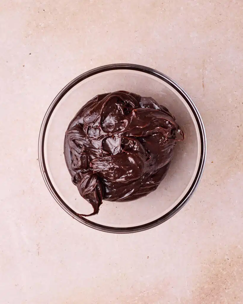 Brigadeiro mixture cooling in a bowl. 