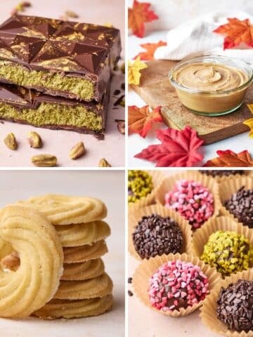collage of edible gifts you can make at home.