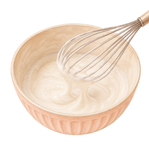 Troubleshooting graphic showing meringue that won't whip up properly.